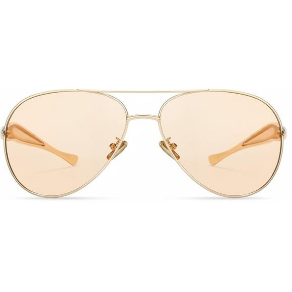 Gold & Brown Pilot Sunglasses For Mens Womens Pilot Oversized Modern Stylish - Picture 5 of 6